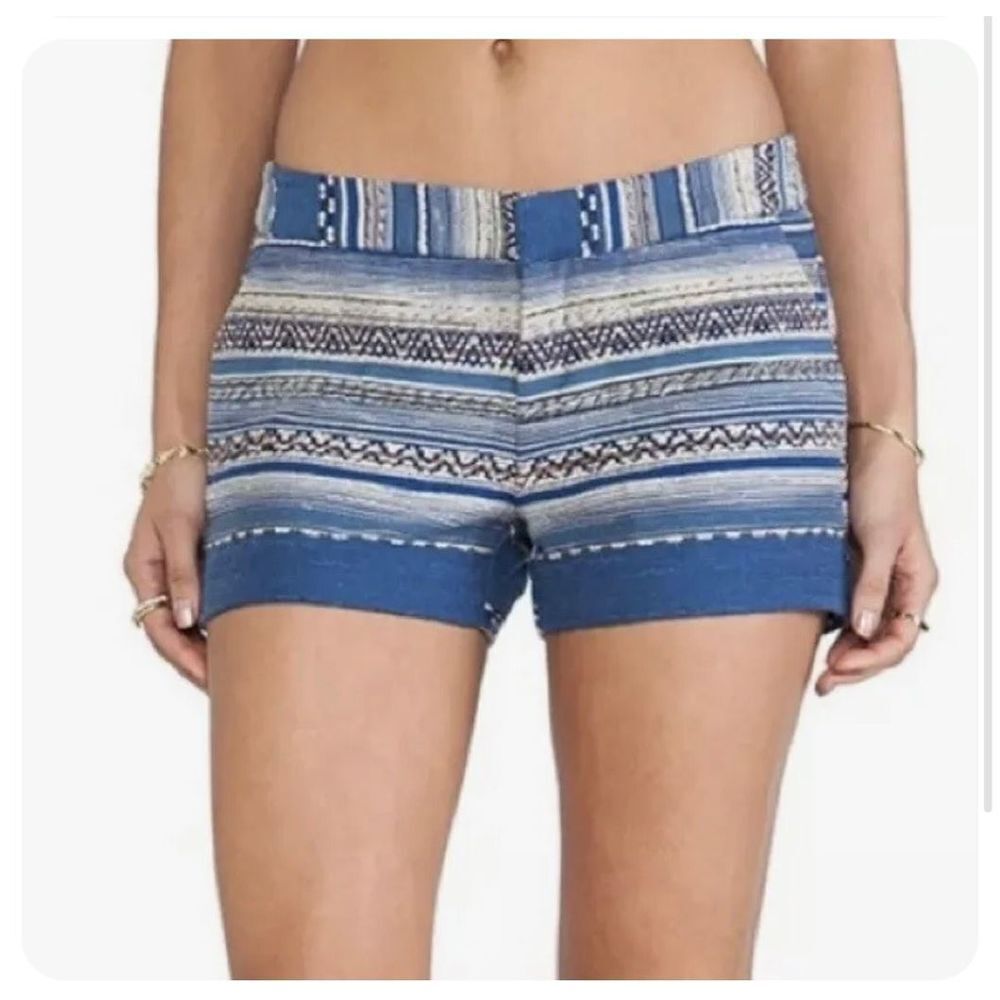 Joie Merci ethnic multi stripe blue shorts